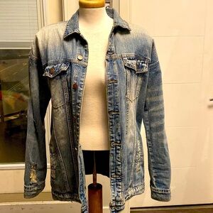 Oversized vintage jean jacket